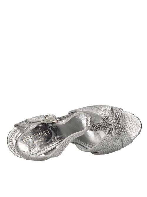 Sandali in pelle GREYMER | BRIGITTE H110 NAPPA LAM. STAMPA VIPERAARGENTO